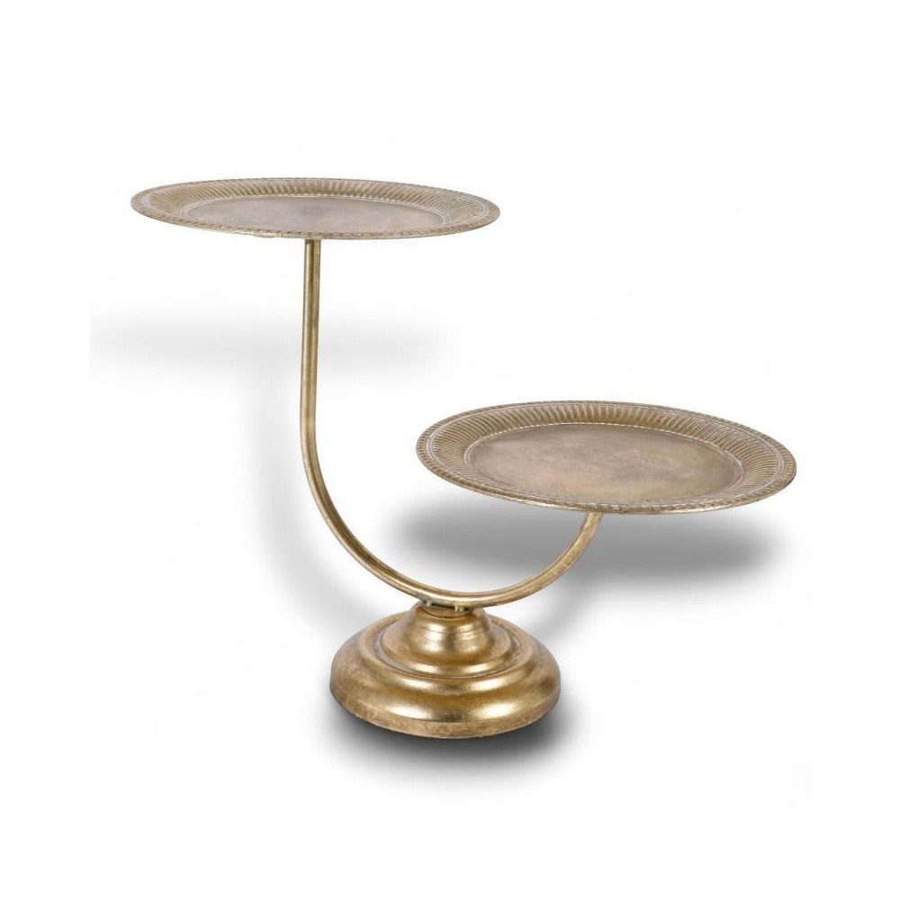 ETAGERE METALLO X 2 GOLD 65,5X46,5X35